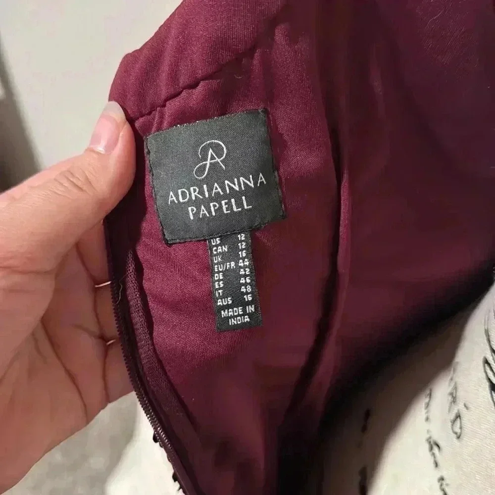 ADRIANNA PAPELL Sequin Purple Pencil Dress - Picture 4 of 5